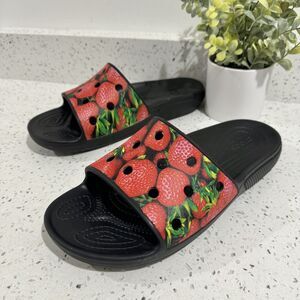 Mens Crocs Strawberry Print Slides 12
